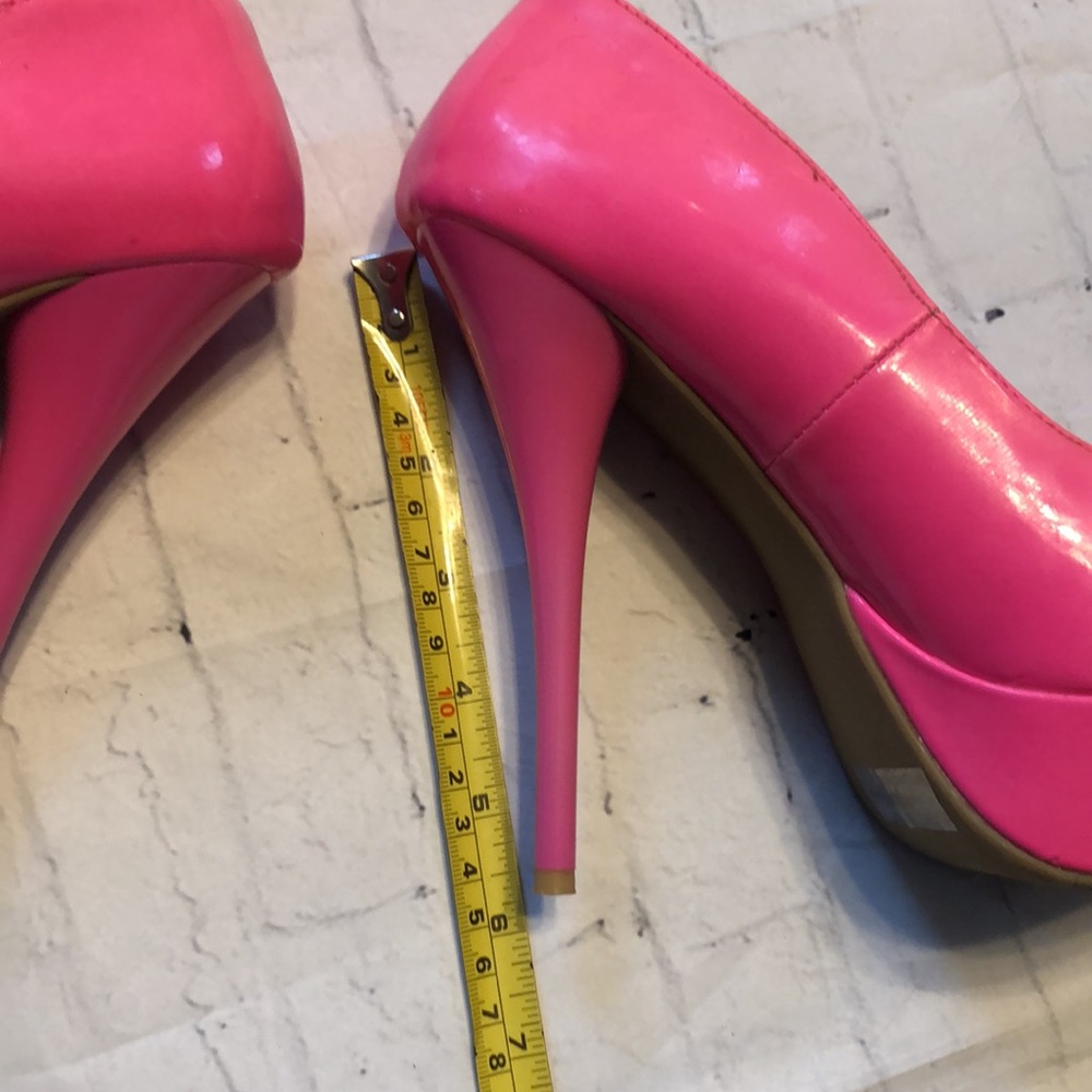 Neon Pink heels platform size 7 GUC 6” stiletto heel Charlotte Russe - Picture 6 of 8
